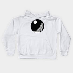 Wolf and moon Kids Hoodie